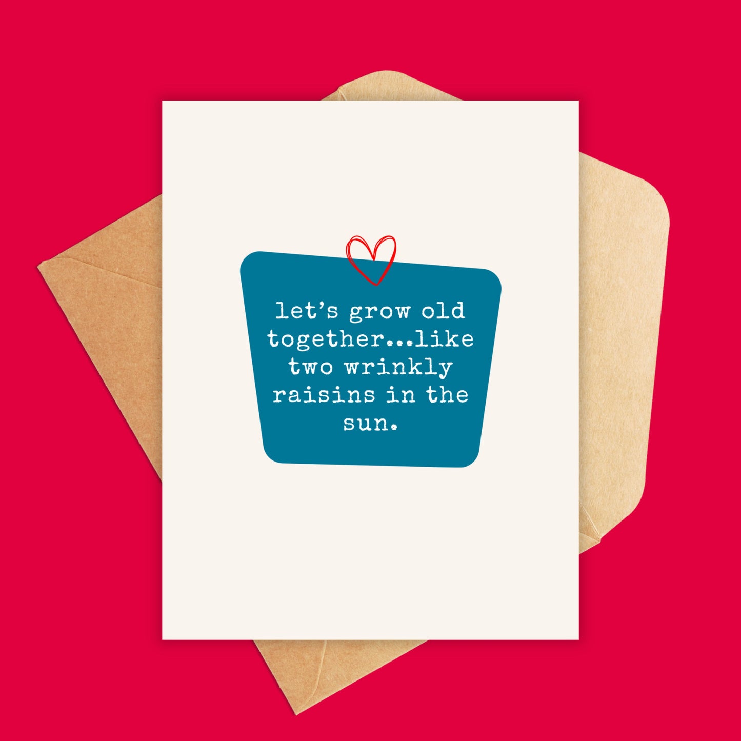 Mockup of card with kraft envelope