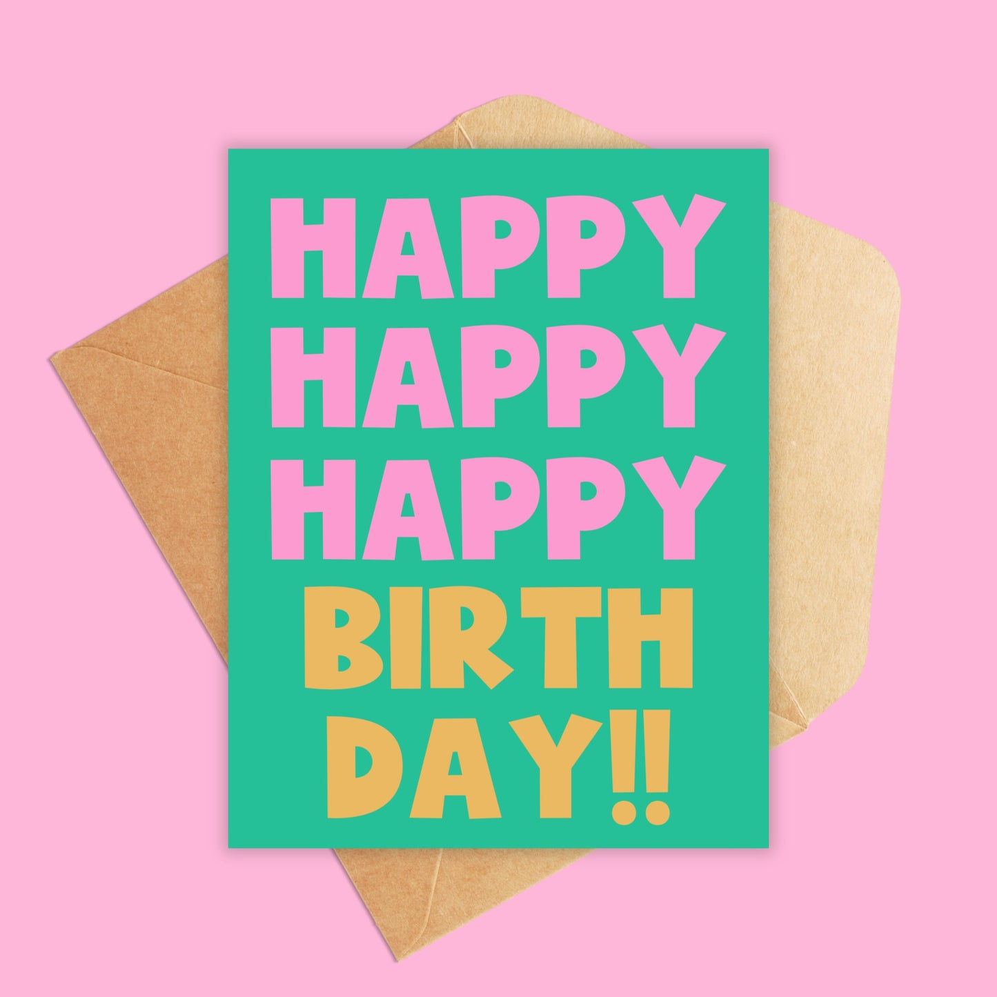 Happy Happy Happy Birthday Greeting Card