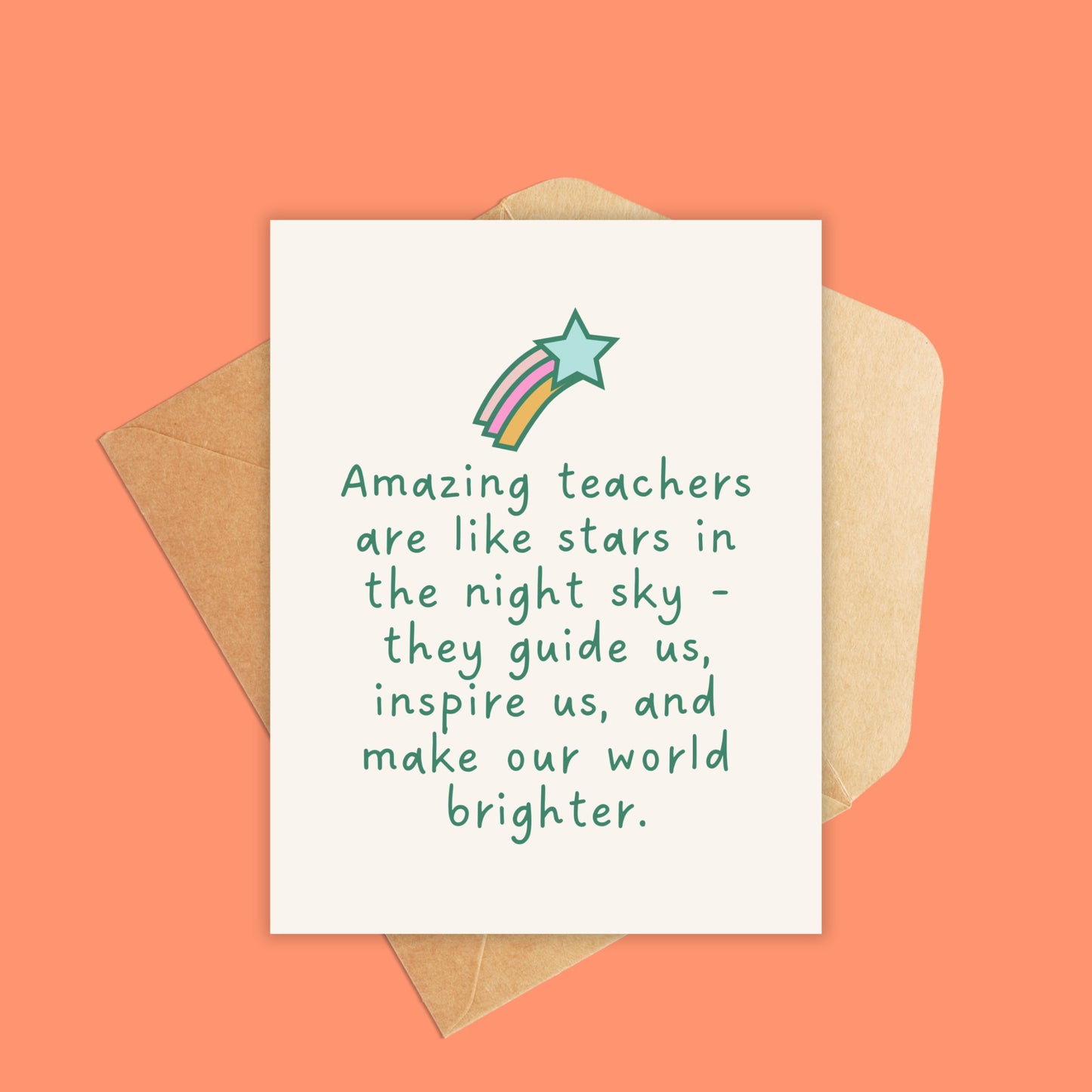 Amazing Teachers are Like Stars in the Night Sky Greeting Card