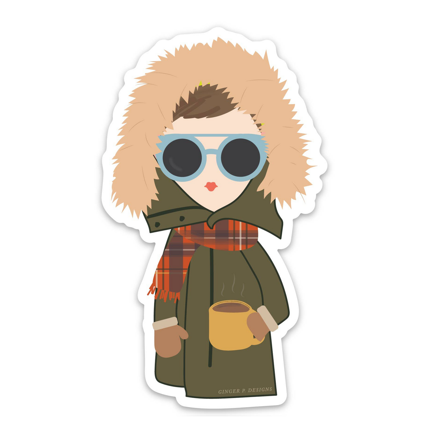 Parka Girl Vinyl Sticker