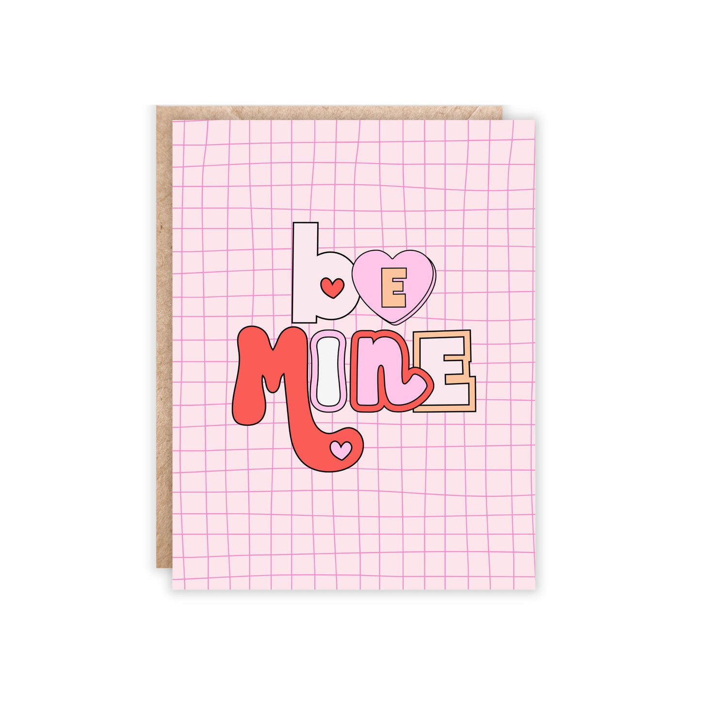 Be mine retro valentine's day card