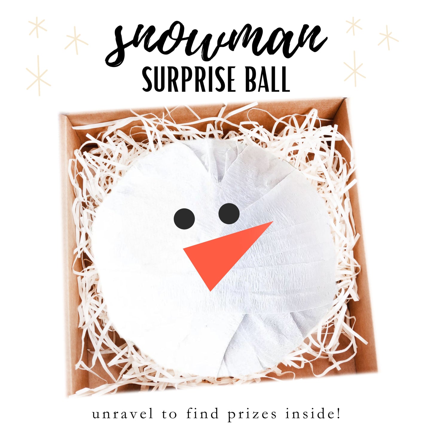 Snowman Surprise Ball Holiday Gift