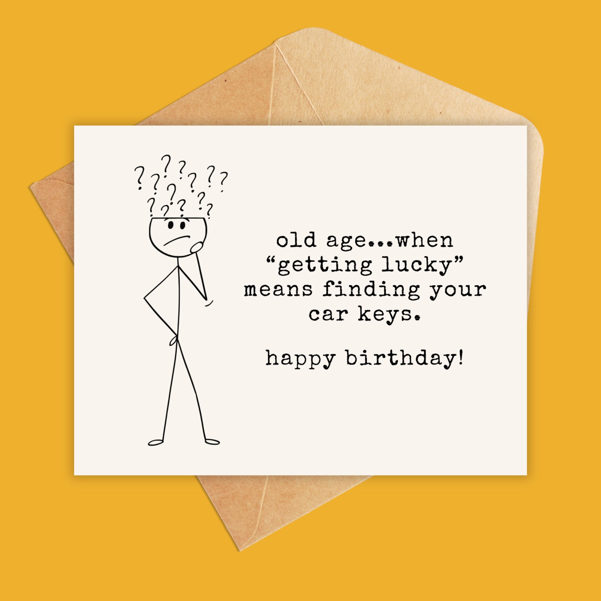 mockup of old age greeting card