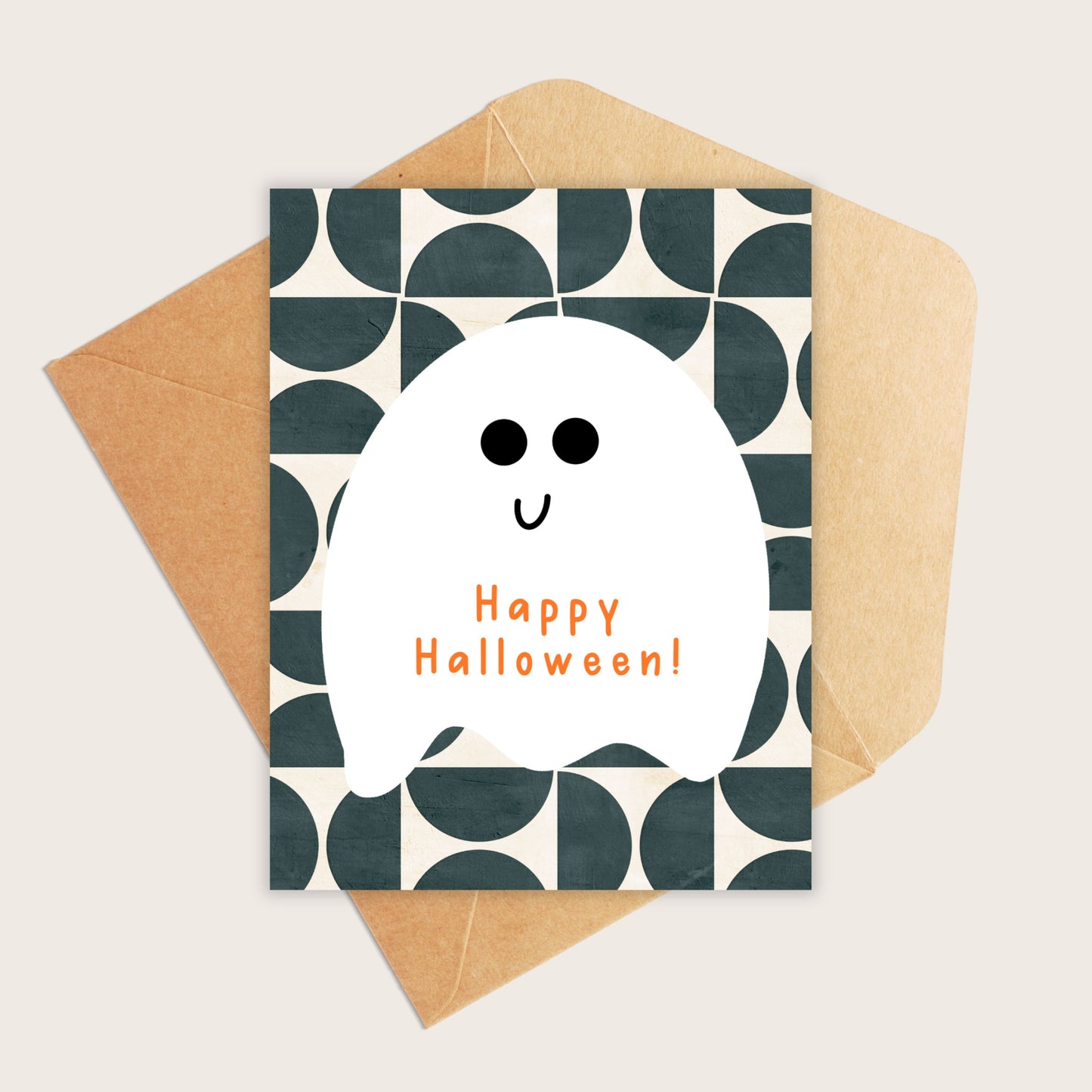 Happy Halloween Cute Ghost Greeting Card