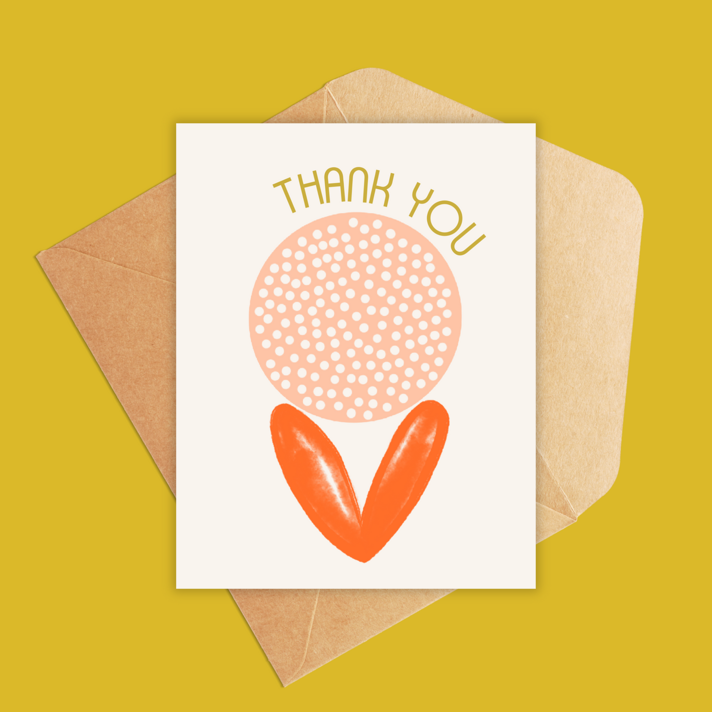 Thank You Orange Flower Greeting Card