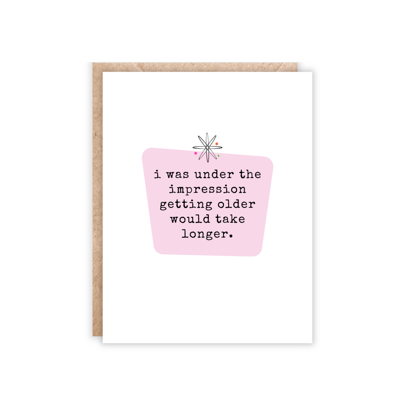 i was under the impression getting older would take longer-Greeting Card
