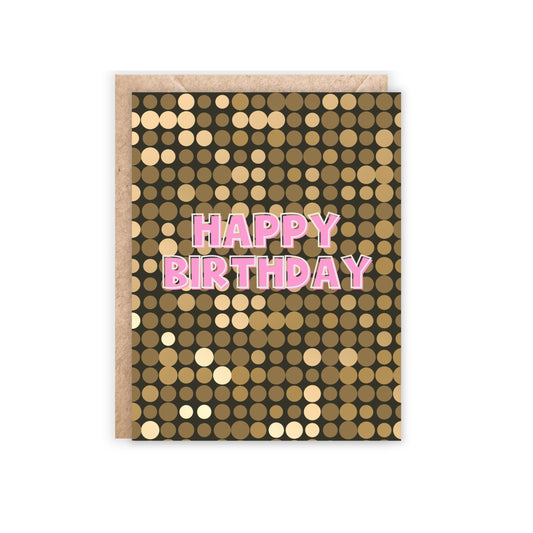 Disco Glam Happy Birthday Card