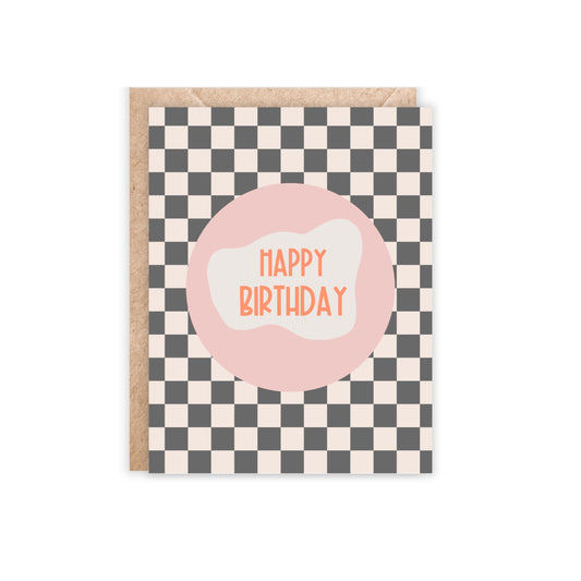 Checkered Happy Birthday