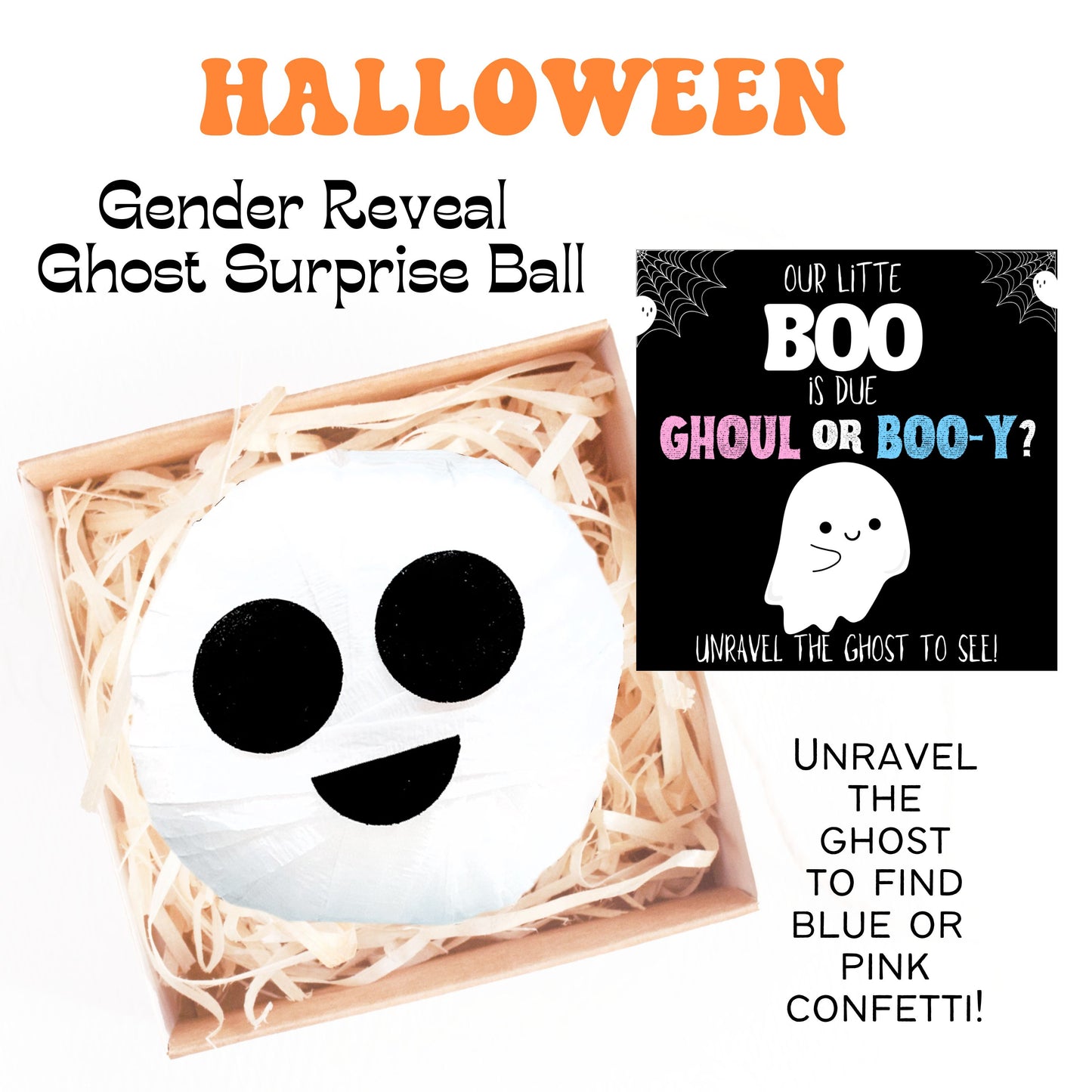 Gender Reveal Ghost Surprise Ball