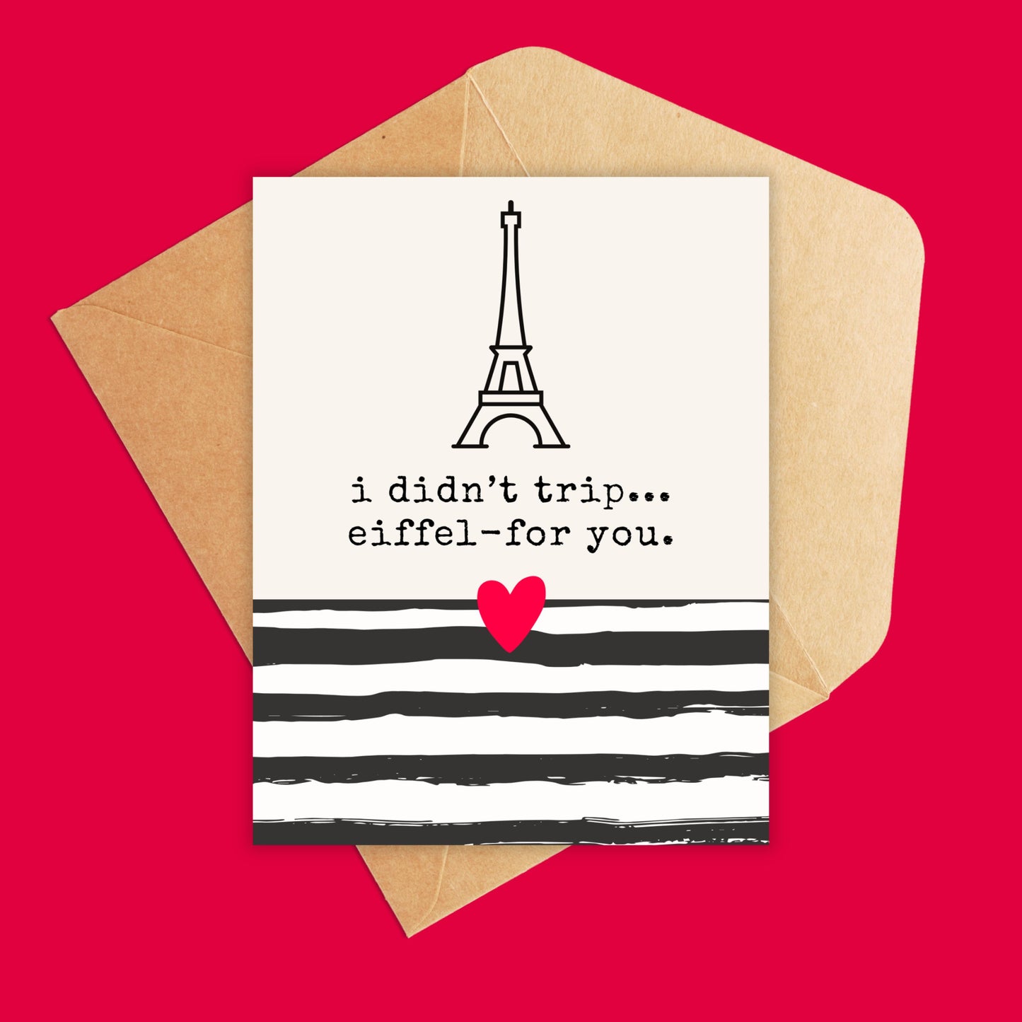 mockup of card with kraft envelope