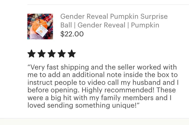 Gender Reveal Pumpkin Surprise Ball