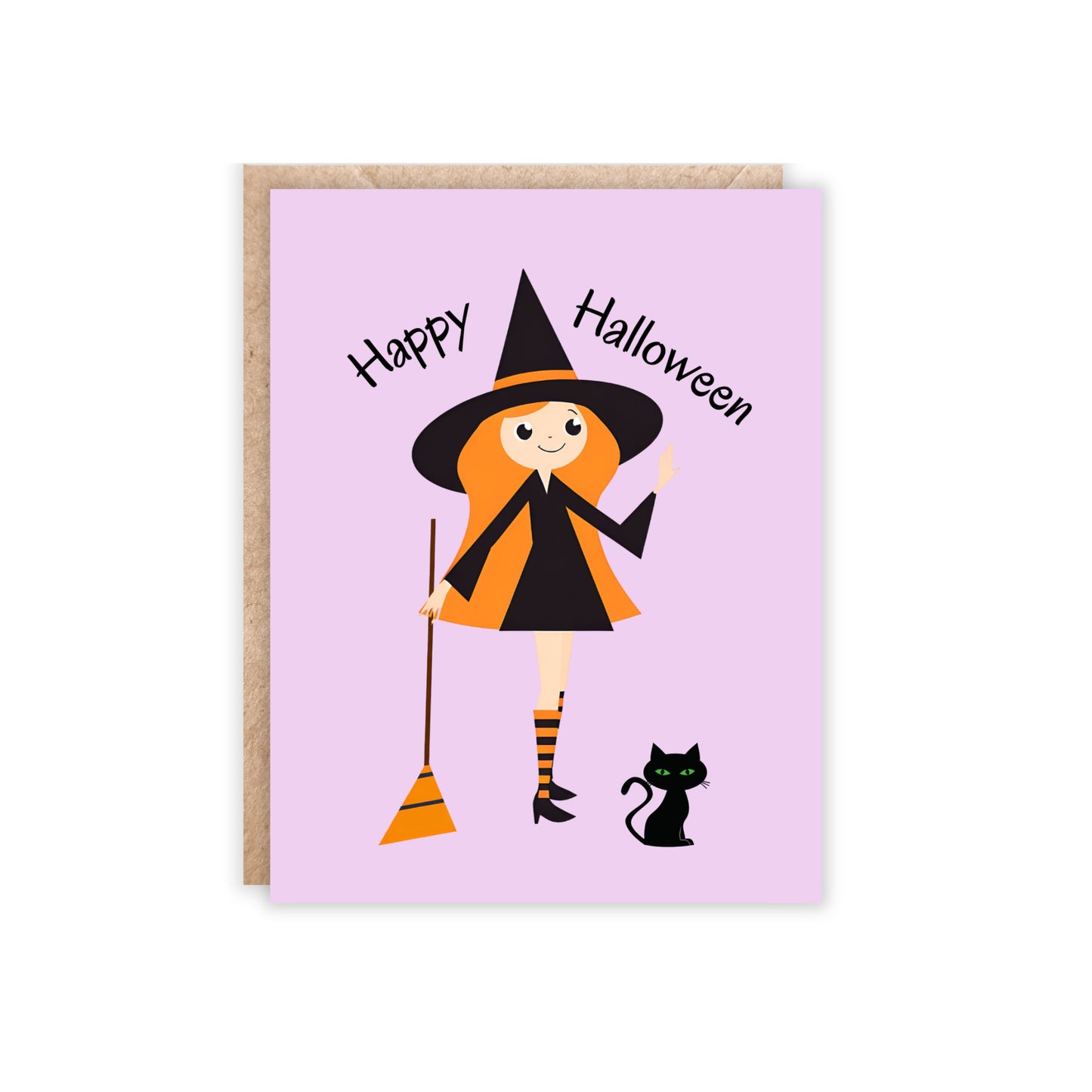 Happy Halloween Witch Card