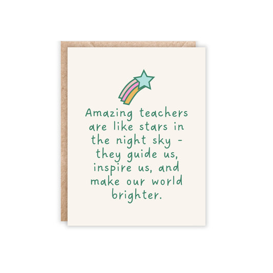 Amazing Teachers are Like Stars in the Night Sky Greeting Card
