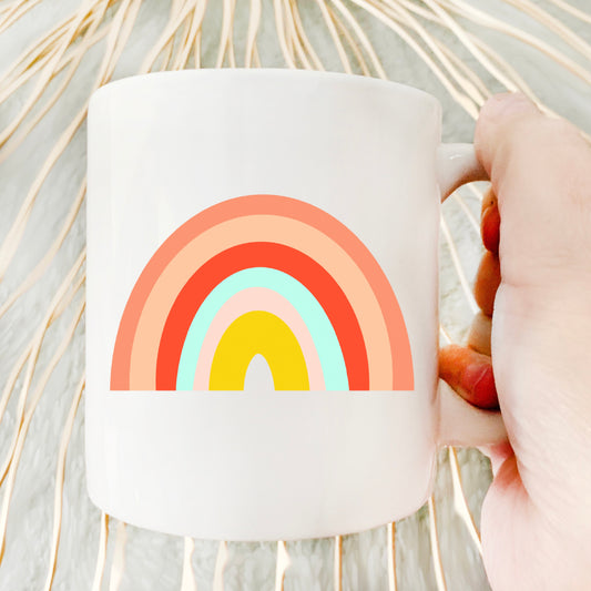Bright Retro Rainbow Mug